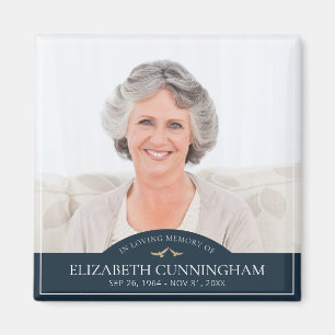 Memorial Funeral Classic Birds Photo Keepsake Magnet