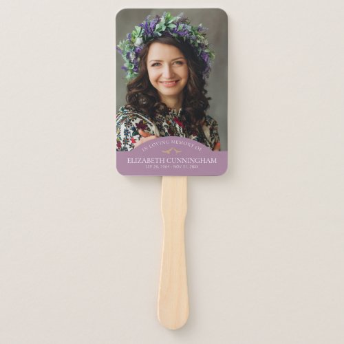 Memorial Funeral Classic Birds Photo Remembrance Hand Fan