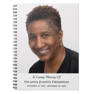 Memorial Funeral Custom Photo Bereavement Sympathy Notebook