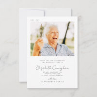 Memorial Funeral Elegant Simple Modern Chic Photo