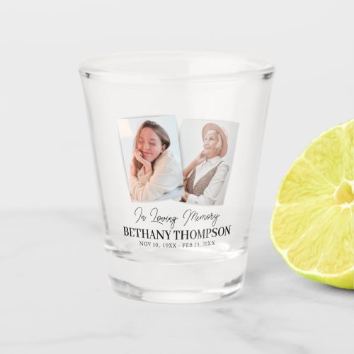 Memorial Funeral Favor Photo Shot Glass