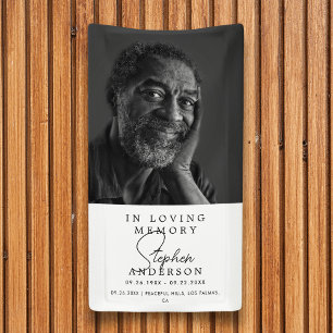 Memorial/Funeral In Loving Memory Photo Modern  Banner