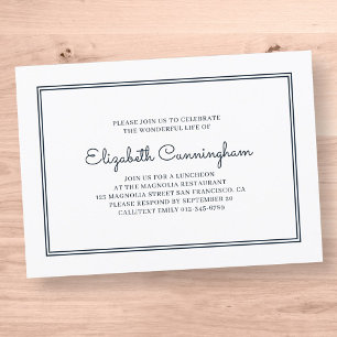 Memorial Funeral Modern and Simple Elegant Invitation