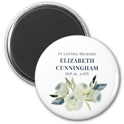 Memorial Funeral Modern Watercolor Floral Magnet