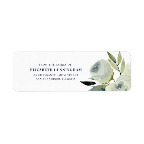 Memorial Funeral Modern Watercolor Return Address Label