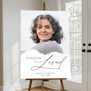 Memorial Funeral Photo Minimalist for Mom Foam Board