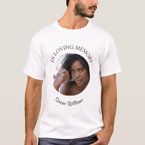 Memorial Funeral Photo Name T_Shirt