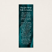 Memorial Funeral Prayer Bookmark Emerald Green (Back)