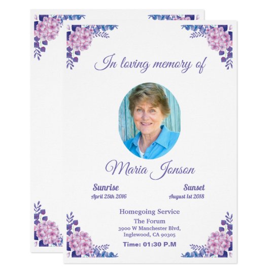 Memorial Funeral Prayer Card Memorial Service Card Zazzle Com