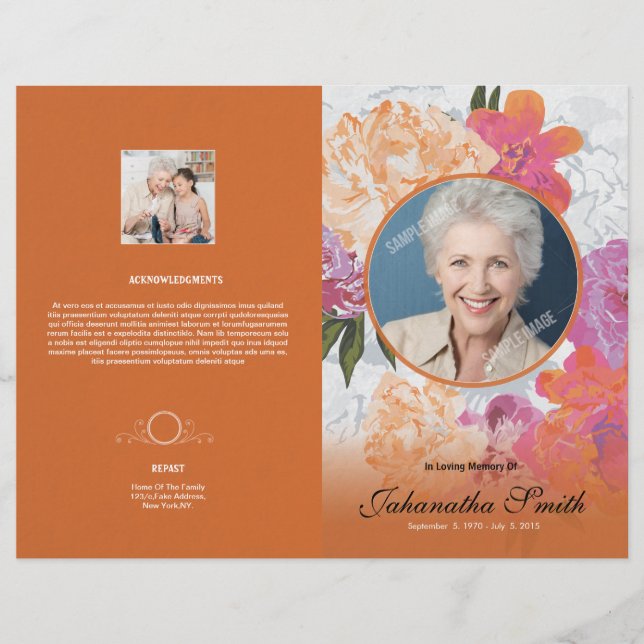 Memorial Funeral Program Flyer (Front)