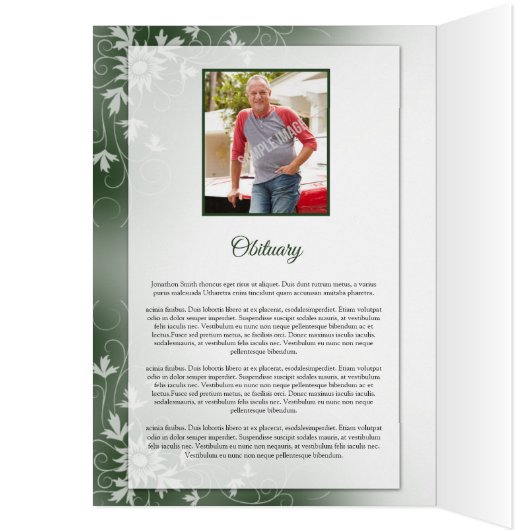 Memorial Funeral Program Template (Inside (Left))