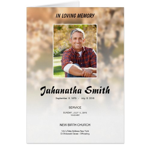 Memorial Funeral Program Template