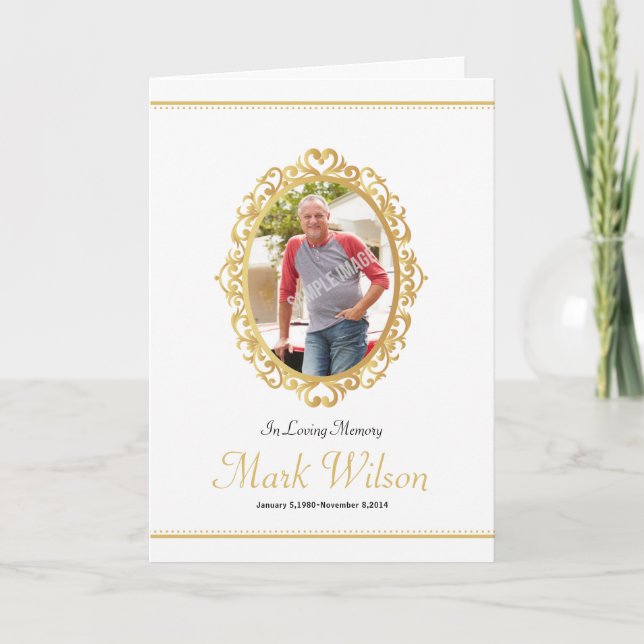 Memorial Funeral Program Template (Front)