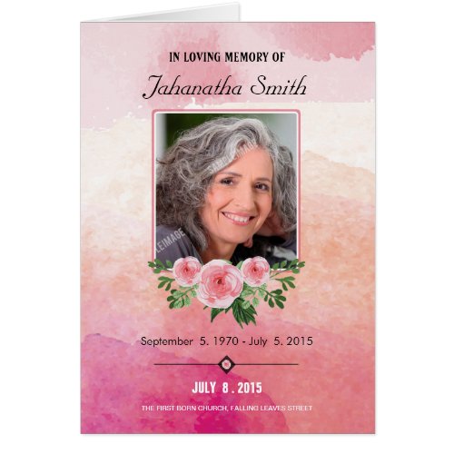 Memorial Funeral Program Template