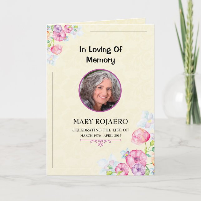 Memorial Funeral Program Template (Front)