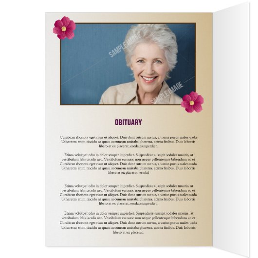 Memorial Funeral Program Template (Inside (Left))