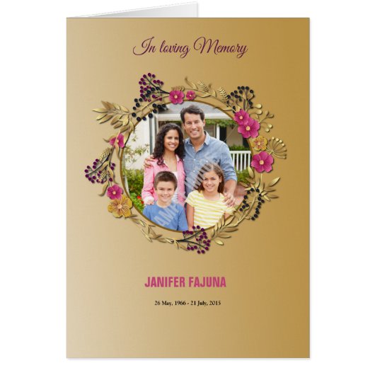 Memorial Funeral Program Template (Front)