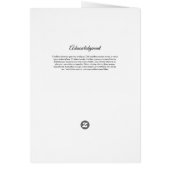 Memorial Funeral Program Template (Back)