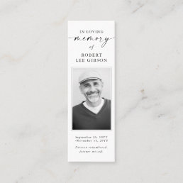 Memorial Funeral Sympathy Photo Bookmark Card