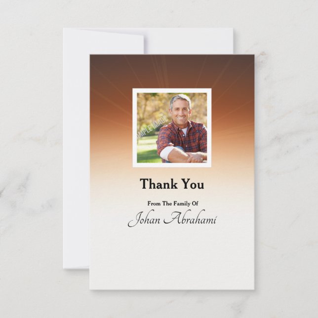 Memorial Funeral Thank You Card (Front)