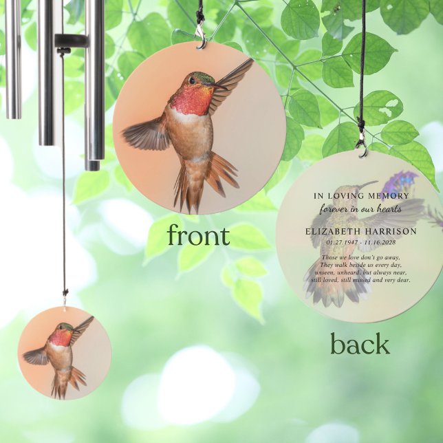 Memorial Garden Hummingbird Photo Wind Chime (Creator Uploaded)