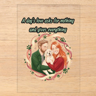 Memorial gift custom pet illustration acrylic invitations