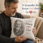 Memorial Gift for Dad — Personalized Photo Pillow 