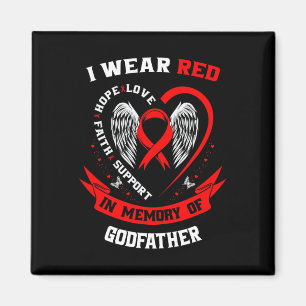 Memorial Gifts For Loss Of Godfather Heart Disease Magnet