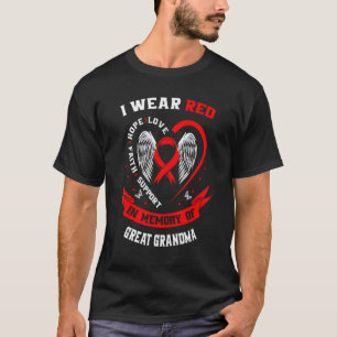 Memorial Gifts For Loss of Great Grandmother Heart T-Shirt