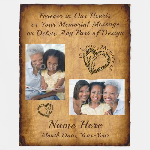 Memorial Gifts for Loss of Mother for Son Photos  Fleece Blanket