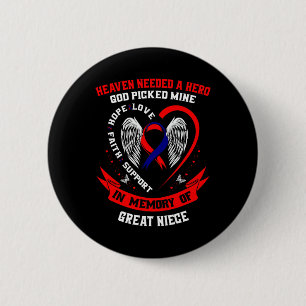 Memorial Gifts Loss Great Niece Heart Disease Awar Button