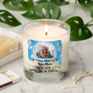 Memorial Glass Jar Candle Stairway to Heaven 