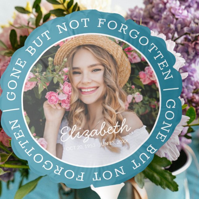 Memorial Gone But Not Forgotten Modern Photo Balloon (Creator Uploaded)