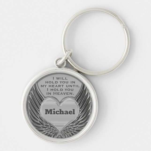 Memorial Heart with Name Keychain (Front)