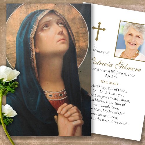 Memorial Heavenly Mother Prayer Sympathy Cards