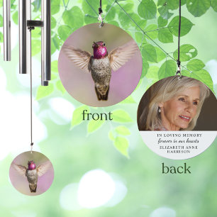 Memorial Hummingbird Photo Garden Wind Chime