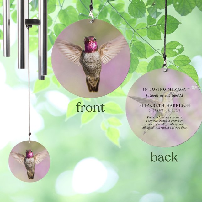 Memorial Hummingbird Photo Wind Chime (Creator Uploaded)