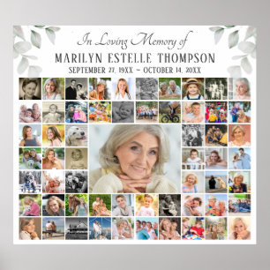 Memorial IN LOVING MEMORY 59 Photo Collage Poster