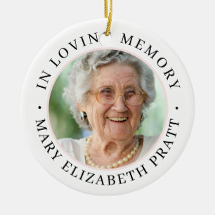 Memorial In Loving Memory Christmas Ceramic Ornament