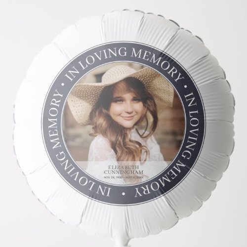 Memorial In Loving Memory Classic Custom Photo Balloon