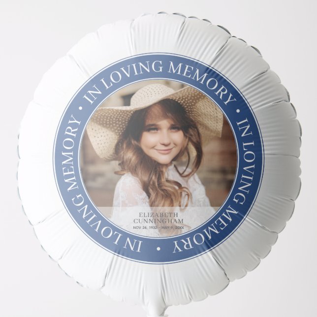 Memorial In Loving Memory Classic Custom Photo Balloon (Front)