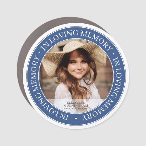 Memorial In Loving Memory Classic Custom Photo Car Magnet