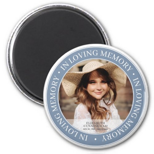 Memorial In Loving Memory Classic Custom Photo Magnet