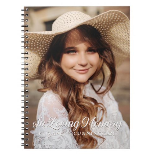 Memorial In Loving Memory Classic Elegant Photo Notebook