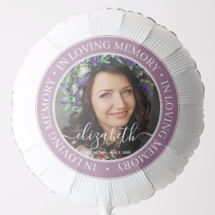 Memorial In Loving Memory Elegant Classic Photo Balloon