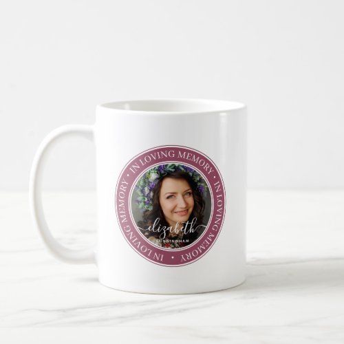 Memorial In Loving Memory Elegant Classic Photo Coffee Mug