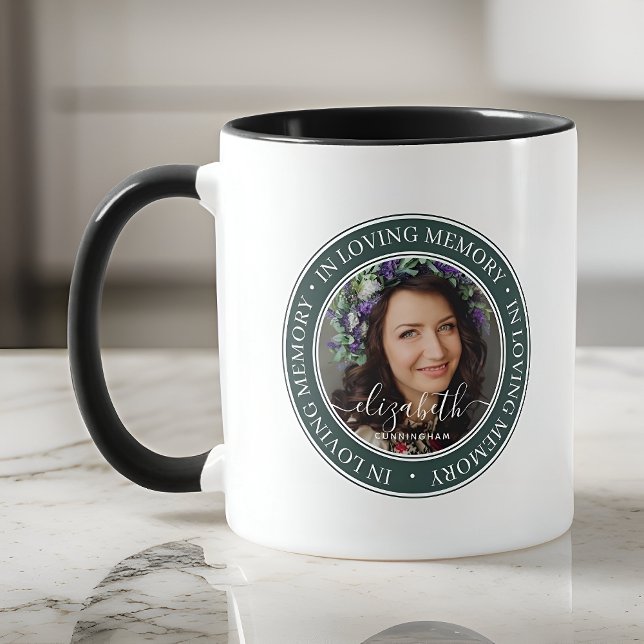 Memorial In Loving Memory Elegant Classic Photo Mug (Creator Uploaded)
