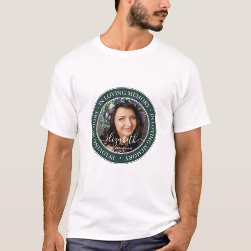 Memorial In Loving Memory Elegant Classic Photo T_Shirt