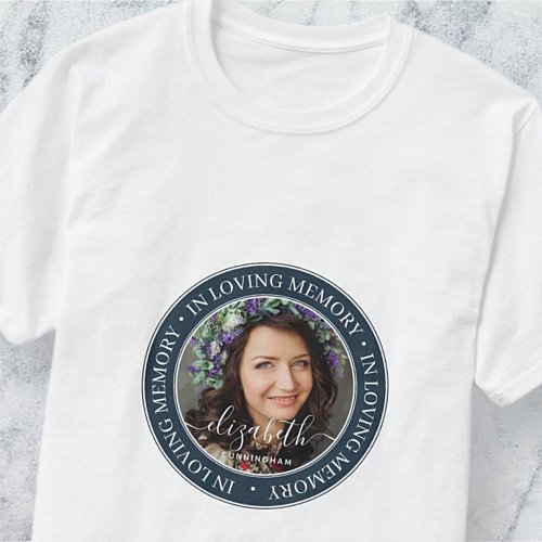 Memorial In Loving Memory Elegant Classic Photo T_Shirt