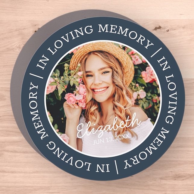 Memorial In Loving Memory Modern Custom Photo Car Magnet (Creator Uploaded)